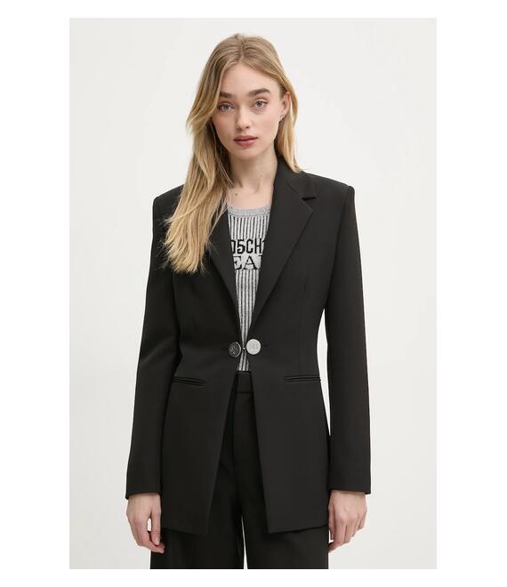 Σακάκι Moschino Jeans χρώμα: μαύρο, 0506 3225