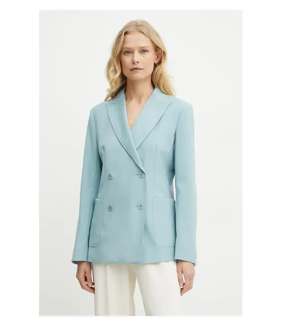 Σακάκι Weekend Max Mara χρώμα: τιρκουάζ, 2515041031600