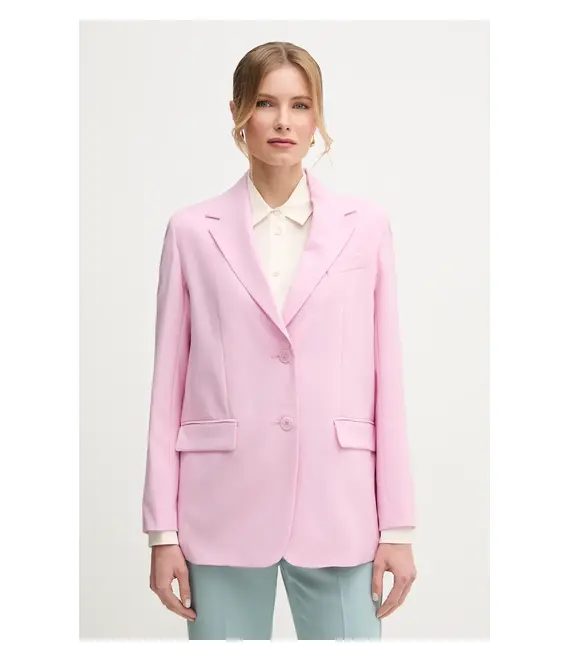 Μάλλινο σακάκι Weekend Max Mara χρώμα: μοβ, 2515041091600