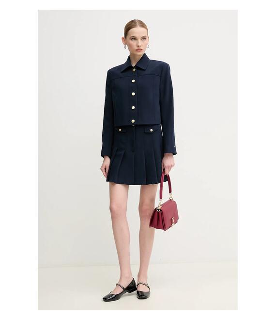 Σακάκι Tommy Hilfiger χρώμα: ναυτικό μπλε, WW0WW44743