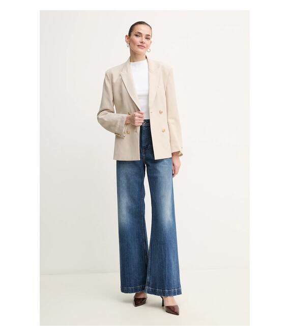 Σακάκι Tommy Hilfiger χρώμα: μπεζ, WW0WW45466
