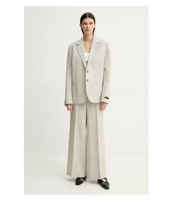 Blazer με μείγμα λινών Herskind Matteo χρώμα: μπεζ, 5543188