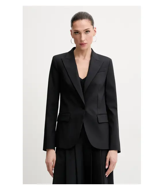 Σακάκι Karl Lagerfeld χρώμα: μαύρο, A2W14023