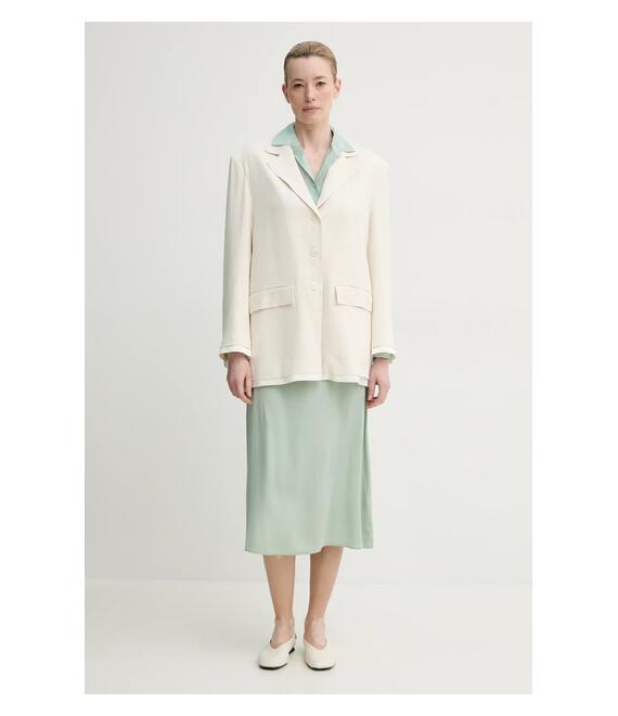 Blazer με μείγμα λινών ISABELLE BLANCHE χρώμα: μπεζ, IS25SS-J087-T005