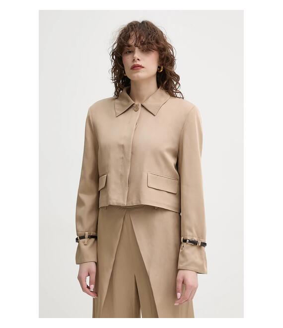 Blazer με μείγμα λινών ISABELLE BLANCHE χρώμα: μπεζ, IS25SS-J063-T004