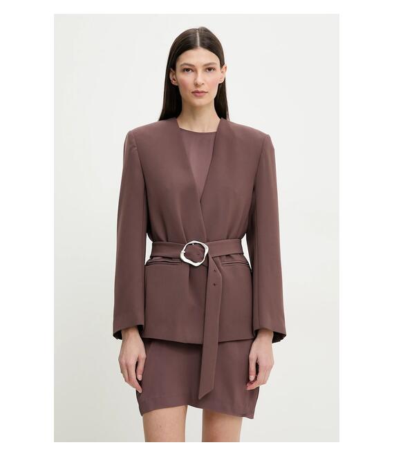 Σακάκι ISABELLE BLANCHE χρώμα: καφέ, IS25SS-J040-T008