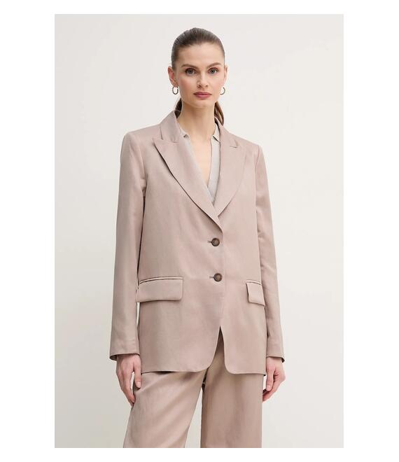 Blazer με μείγμα λινών Marc Aurel χρώμα: μπεζ, 3925-1020-93406