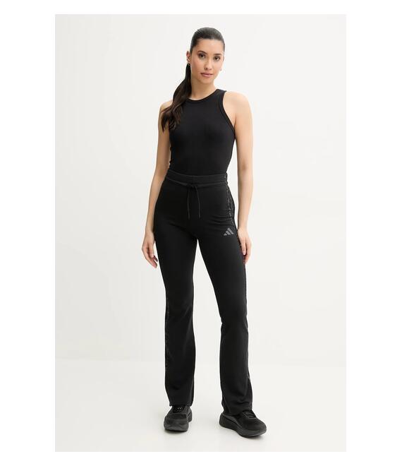 Παντελόνι φόρμας adidas W AOP Blur χρώμα: μαύρο, JG6237