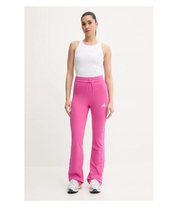 Παντελόνι φόρμας adidas W AOP Blur χρώμα: ροζ, JG6238