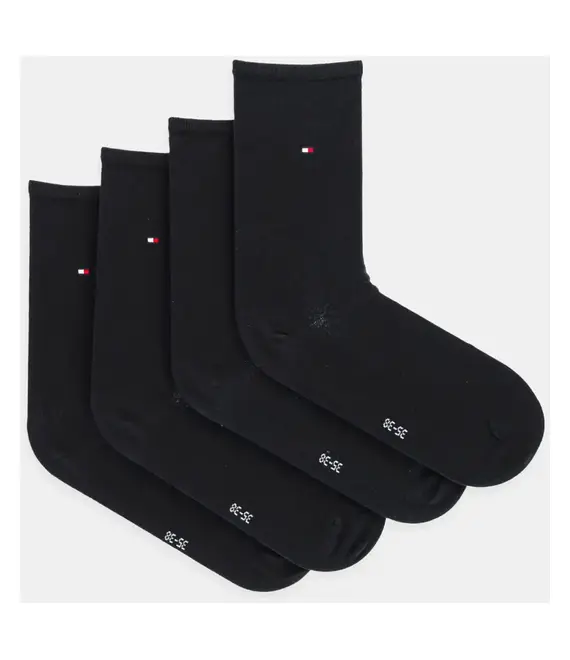 Κάλτσες Tommy Hilfiger 4-pack χρώμα: μαύρο, 701219560