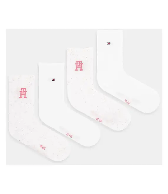 Κάλτσες Tommy Hilfiger 4-pack χρώμα: ροζ, 701235892