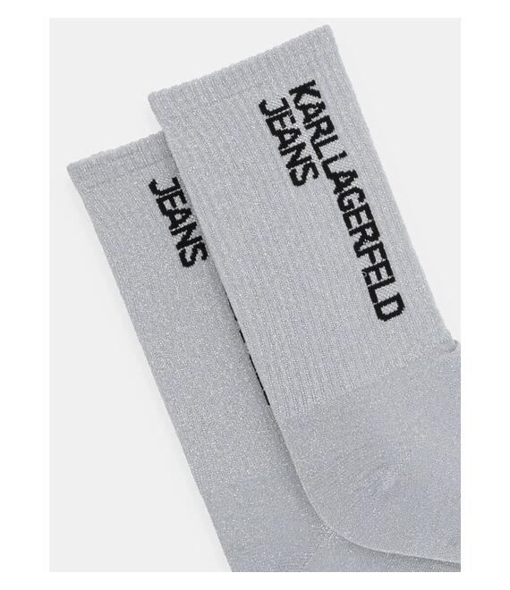 Κάλτσες Karl Lagerfeld Jeans 2-pack χρώμα: ασημί, A1W47153