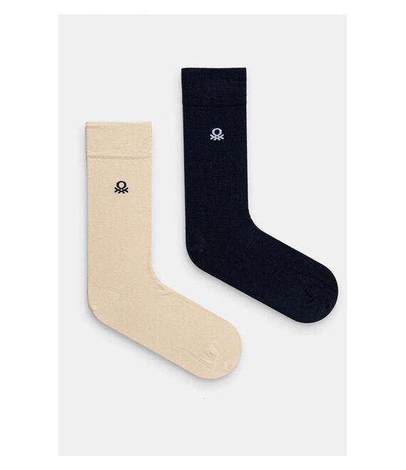 Κάλτσες United Colors of Benetton 2-pack χρώμα: ναυτικό μπλε, 6AO427031