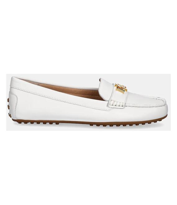 Δερμάτινα μοκασίνια Lauren Ralph Lauren Barnsbury χρώμα: άσπρο, 802852847024