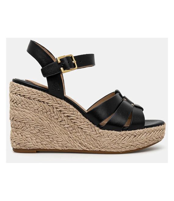 Δερμάτινα σανδάλια Lauren Ralph Lauren Soffia Espdr χρώμα: μαύρο, 802953961002
