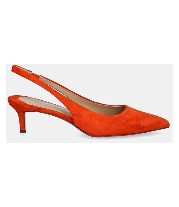 Γόβες σουέτ Lauren Ralph Lauren Lolah II χρώμα: πορτοκαλί, 802959263003
