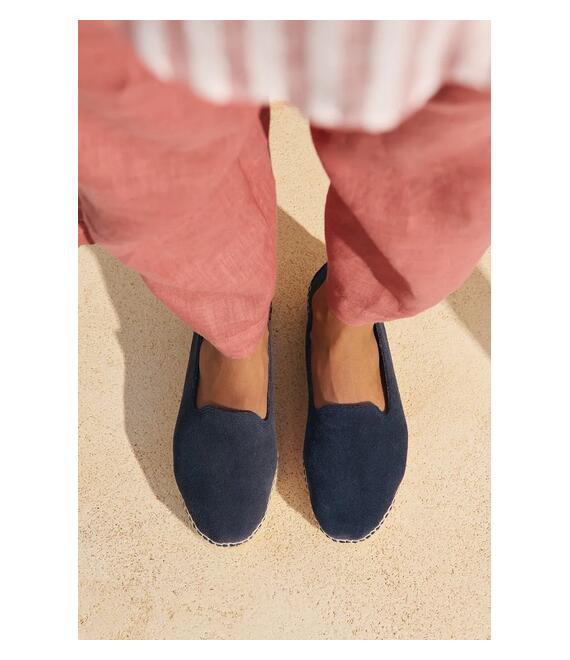 Εσπαντρίγιες σουέτ Manebi Hamptons Double Sole Espadrilles γυναικείες, χρώμα: μαύρο, K 1.5 D0