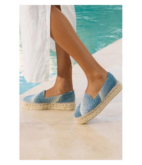 Εσπαντρίγιες Manebi Double Sole Espadrilles χρώμα: μπλε, H 4.7 D0