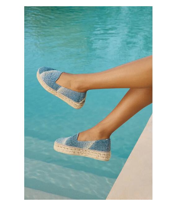 Εσπαντρίγιες Manebi Double Sole Espadrilles χρώμα: μπλε, H 4.7 D0