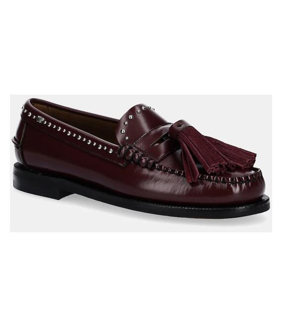 Δερμάτινα μοκασίνια Weekend Max Mara WEEKENDAN χρώμα: μπορντό, 2515521014600