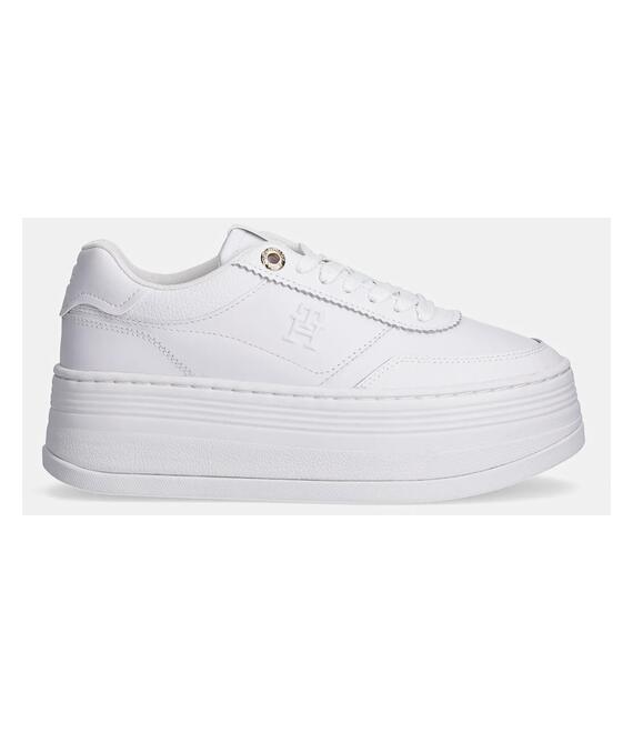 Αθλητικά Tommy Hilfiger PLATFORM LUX COURT SNEAKER χρώμα: άσπρο, FW0FW08379