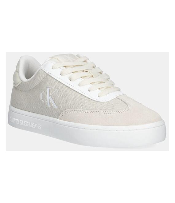 Αθλητικά Calvin Klein Jeans CLASSIC CUPSOLE LOW MIX MG WN χρώμα: μπεζ, YW0YW01636