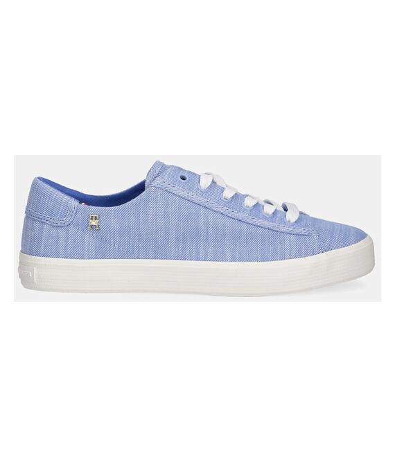 Πάνινα παπούτσια Tommy Hilfiger VULC SNEAKER CHAMBREY χρώμα: μπλε, FW0FW08561