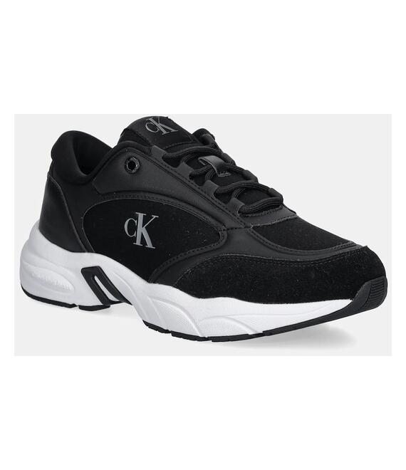 Αθλητικά Calvin Klein Jeans RETRO TENNIS MG MIX χρώμα: μαύρο, YW0YW01743