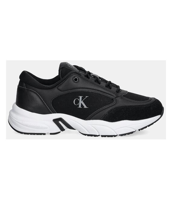 Αθλητικά Calvin Klein Jeans RETRO TENNIS MG MIX χρώμα: μαύρο, YW0YW01743