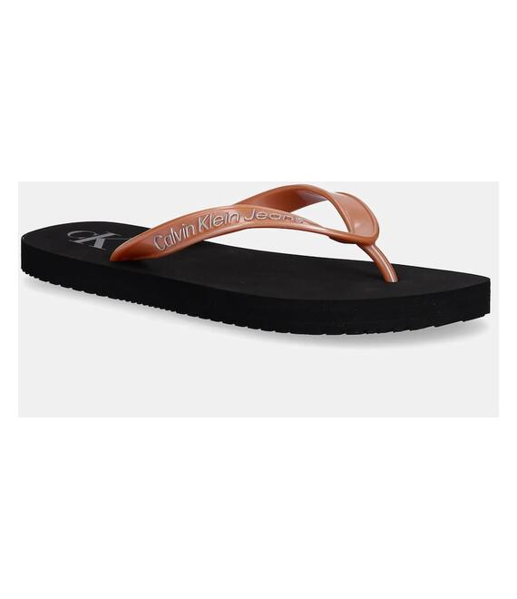 Σαγιονάρες Calvin Klein Jeans BEACH SANDAL MONOLOGO TPU χρώμα: πορτοκαλί, YW0YW01719