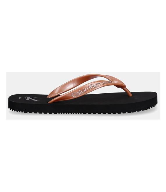 Σαγιονάρες Calvin Klein Jeans BEACH SANDAL MONOLOGO TPU χρώμα: πορτοκαλί, YW0YW01719