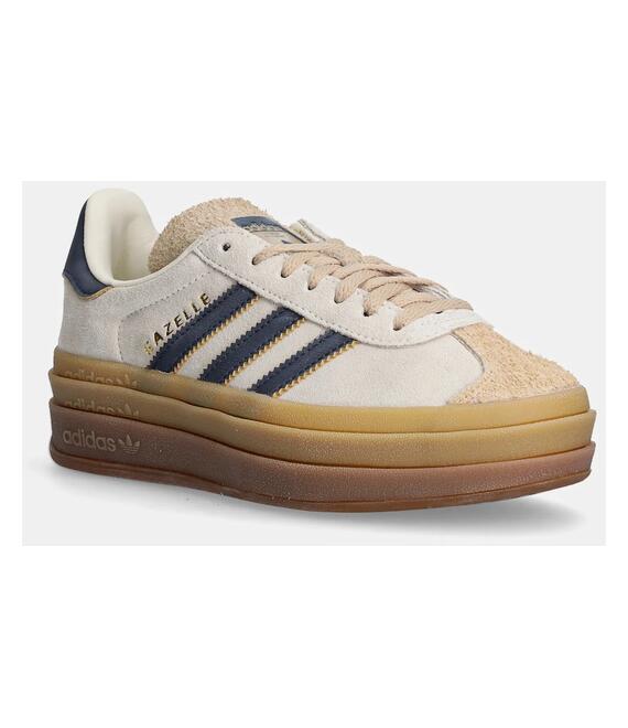Δερμάτινα αθλητικά παπούτσια adidas Originals Gazelle Bold χρώμα: μπεζ, JQ5126