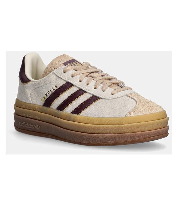 Δερμάτινα αθλητικά παπούτσια adidas Originals Gazelle Bold χρώμα: μπεζ, JQ5127