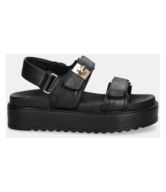 Δερμάτινα σανδάλια Steve Madden Bigmona χρώμα: μαύρο, SM11003458