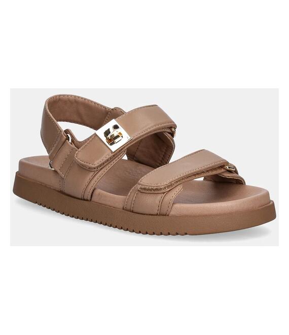 Δερμάτινα σανδάλια Steve Madden Mona χρώμα: μπεζ, SM11002535