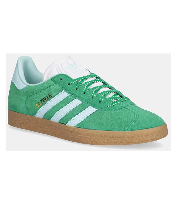 Σουέτ αθλητικά παπούτσια adidas Originals Gazelle χρώμα: πράσινο, JH7218