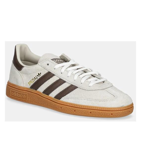 Σουέτ αθλητικά παπούτσια adidas Originals Handball Spezial W χρώμα: μπεζ, JQ8903