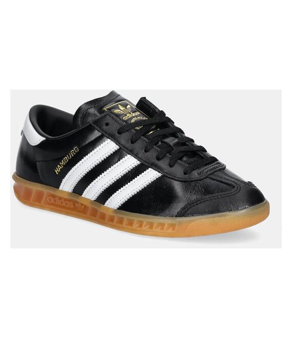Δερμάτινα αθλητικά παπούτσια adidas Originals Hamburg W χρώμα: μαύρο, JI2626