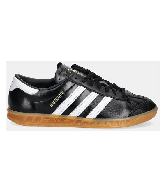 Δερμάτινα αθλητικά παπούτσια adidas Originals Hamburg W χρώμα: μαύρο, JI2626
