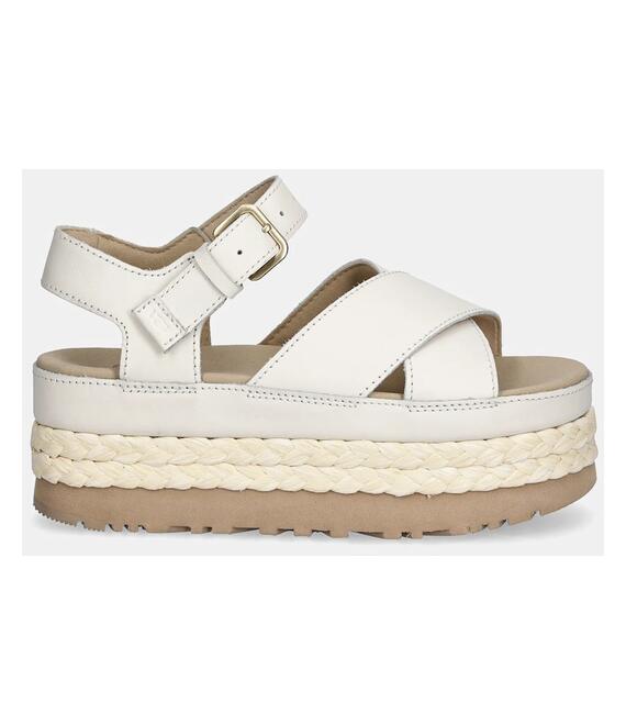 Δερμάτινα σανδάλια UGG Aubrey Ankle Strap χρώμα: μπεζ, 1169650-JSM