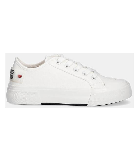 Πάνινα παπούτσια Love Moschino χρώμα: άσπρο, JA15012G0MJP0100