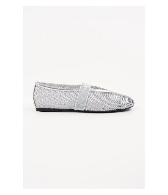 Μπαλαρίνες Karl Lagerfeld KARO χρώμα: ασημί, KL40125