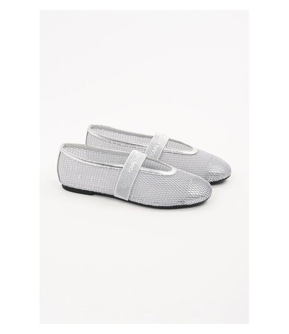 Μπαλαρίνες Karl Lagerfeld KARO χρώμα: ασημί, KL40125