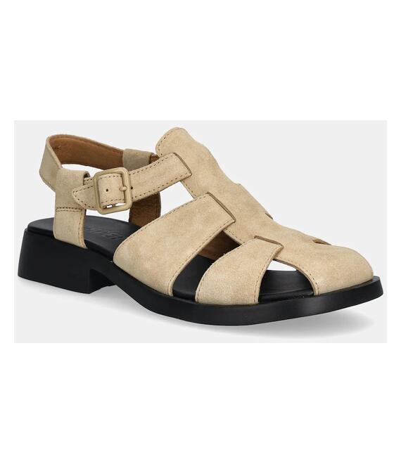 Σανδάλια nubuck Camper Dana χρώμα: μπεζ, K201489-009
