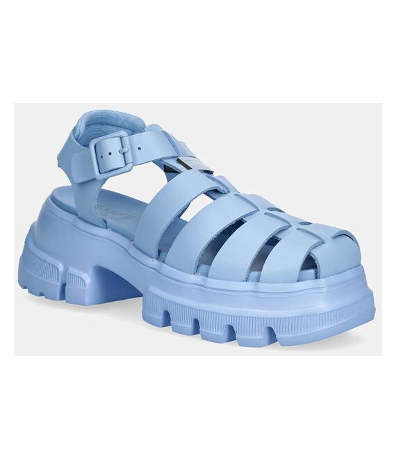 Δερμάτινα σανδάλια Tommy Jeans FISHERMAN SANDAL χρώμα: μπλε, EN0EN02751