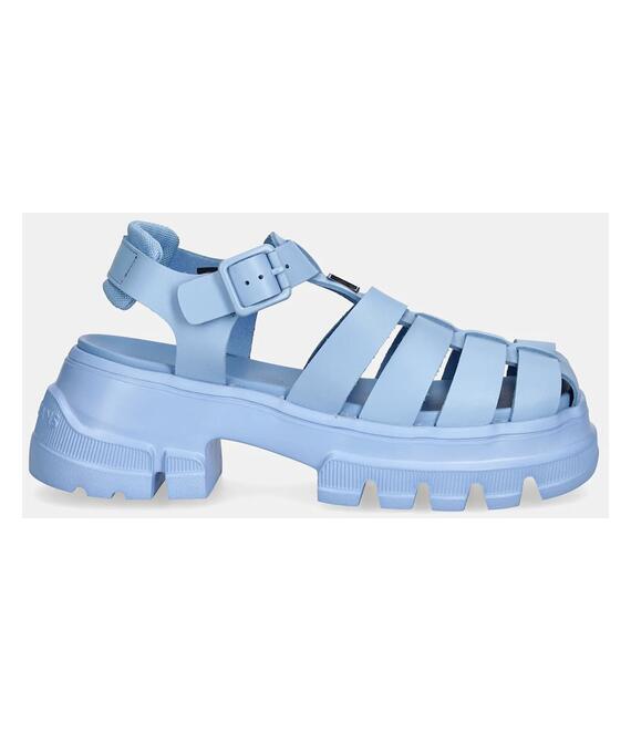 Δερμάτινα σανδάλια Tommy Jeans FISHERMAN SANDAL χρώμα: μπλε, EN0EN02751