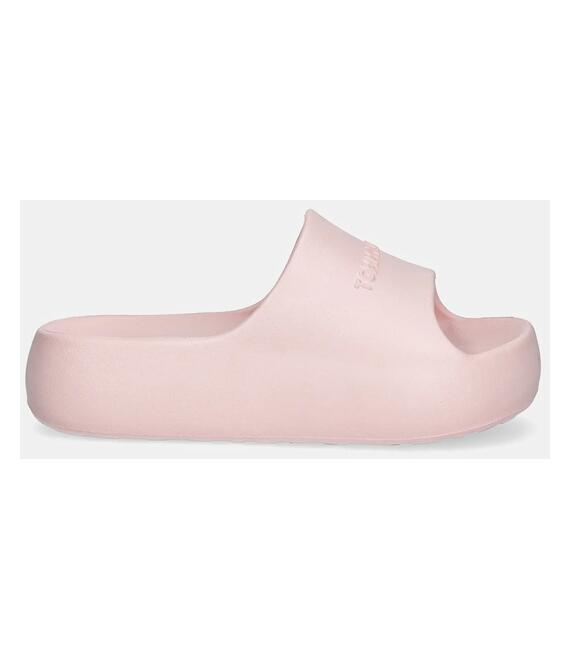 Παντόφλες Tommy Jeans CHUNKY POOL SLIDE ESS χρώμα: ροζ, EN0EN02879