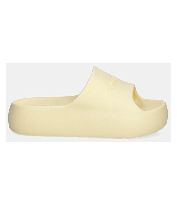 Παντόφλες Tommy Jeans CHUNKY POOL SLIDE ESS χρώμα: κίτρινο, EN0EN02879