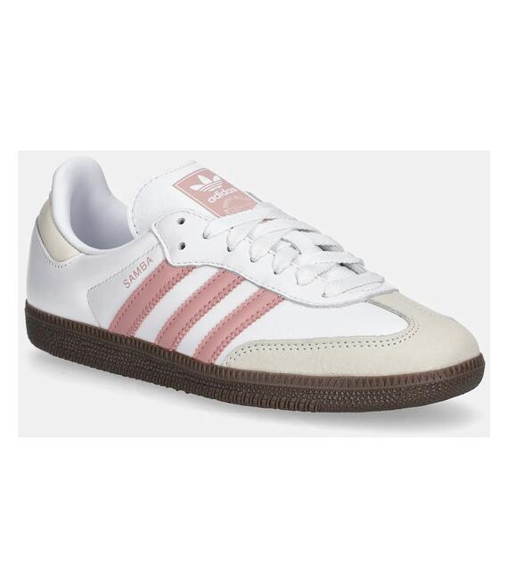 Δερμάτινα αθλητικά παπούτσια adidas Originals Samba OG χρώμα: άσπρο, JI2677