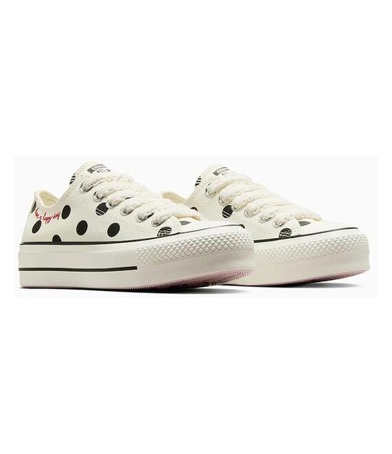 Πάνινα παπούτσια Converse Chuck Taylor All Star Lift χρώμα: άσπρο, A10689C
